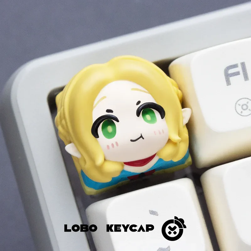 Delicious in Dungeon theme keycap Marcille Resin ESC Keycaps Single Mechanical Keyboard Creative Collection Personality Cartoon