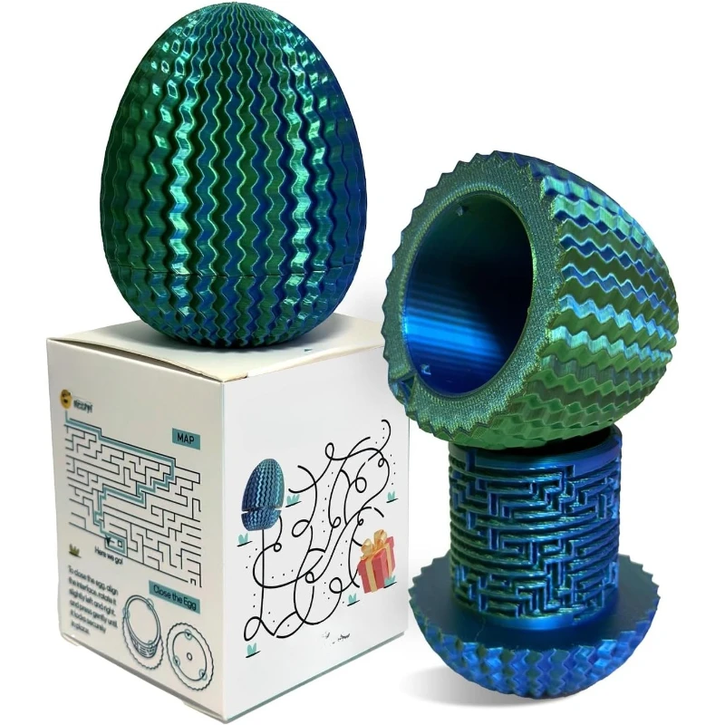 

Тайная коробка для яиц, подарочная коробка-головоломка для наличных, 3D печатная игра-лабиринт со скрытым отделением, многоразовый подарок для взрослых и детей