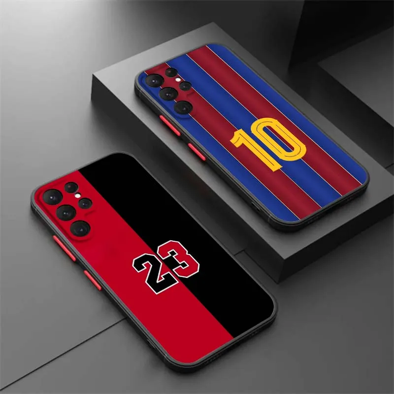 

Basketball Digital Art For Samsung A56 A42 A36 A34 A33 A32 A23 A16 A04 A03 Note 20 5G Frosted Translucent Phone Case