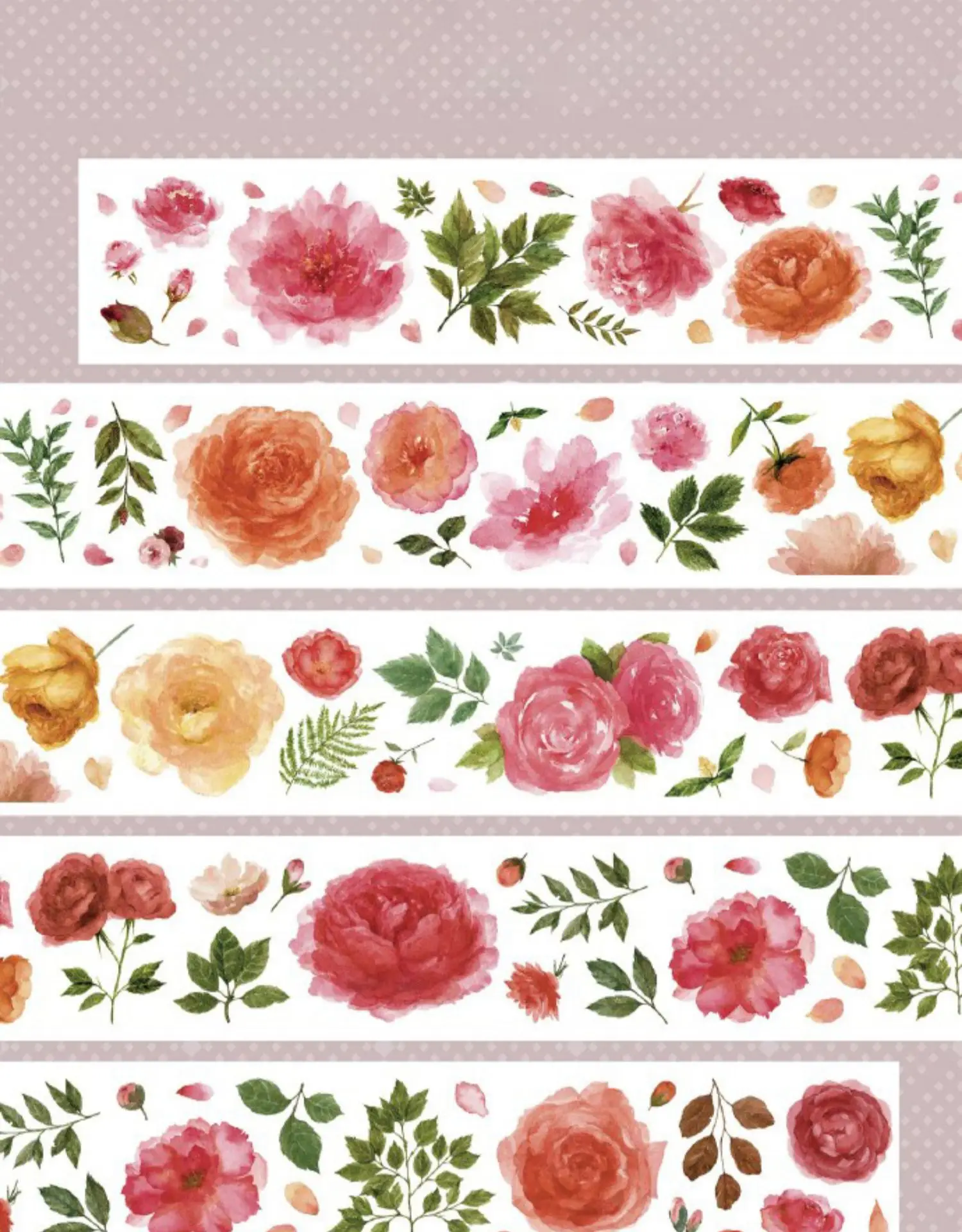 V1- Blooming Flower Washi PET Tape