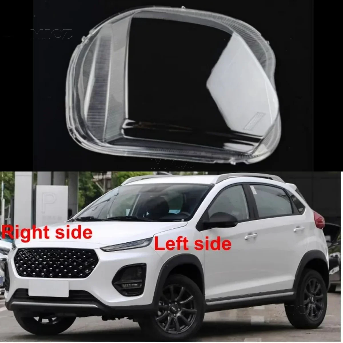 

For Chery Tiggo 3x Plus Headlamp Housing Transparent Mask Cover Headlight Shell Plexiglass Replace Original Lens 2021 2022 2023