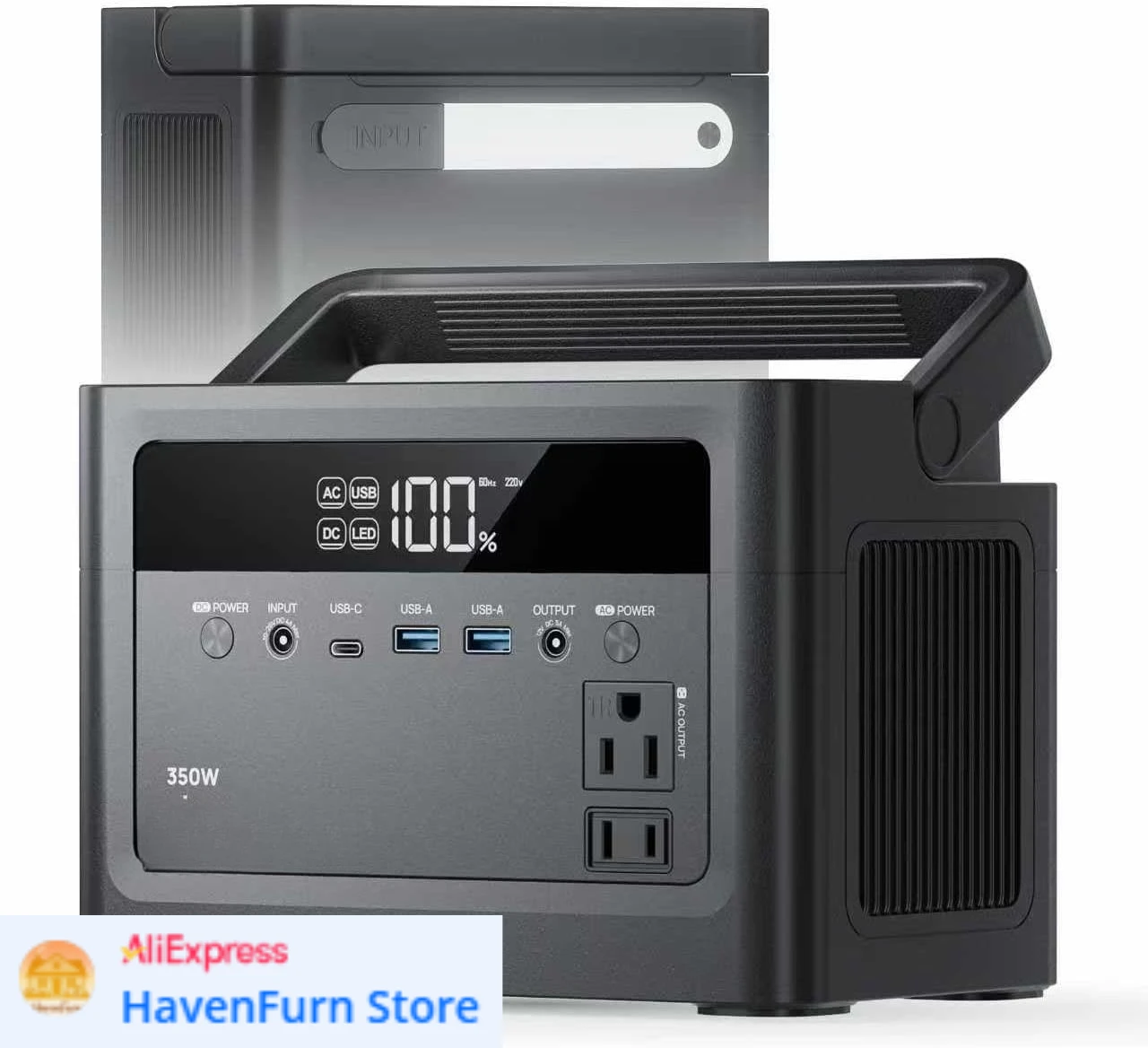 

Портативная LiFePO4 батарея 288 Вт·ч, Power Bank с розеткой переменного тока 110 В/700 Вт (пиковая мощность), солнечный генератор с быстрой зарядкой для кемпинга