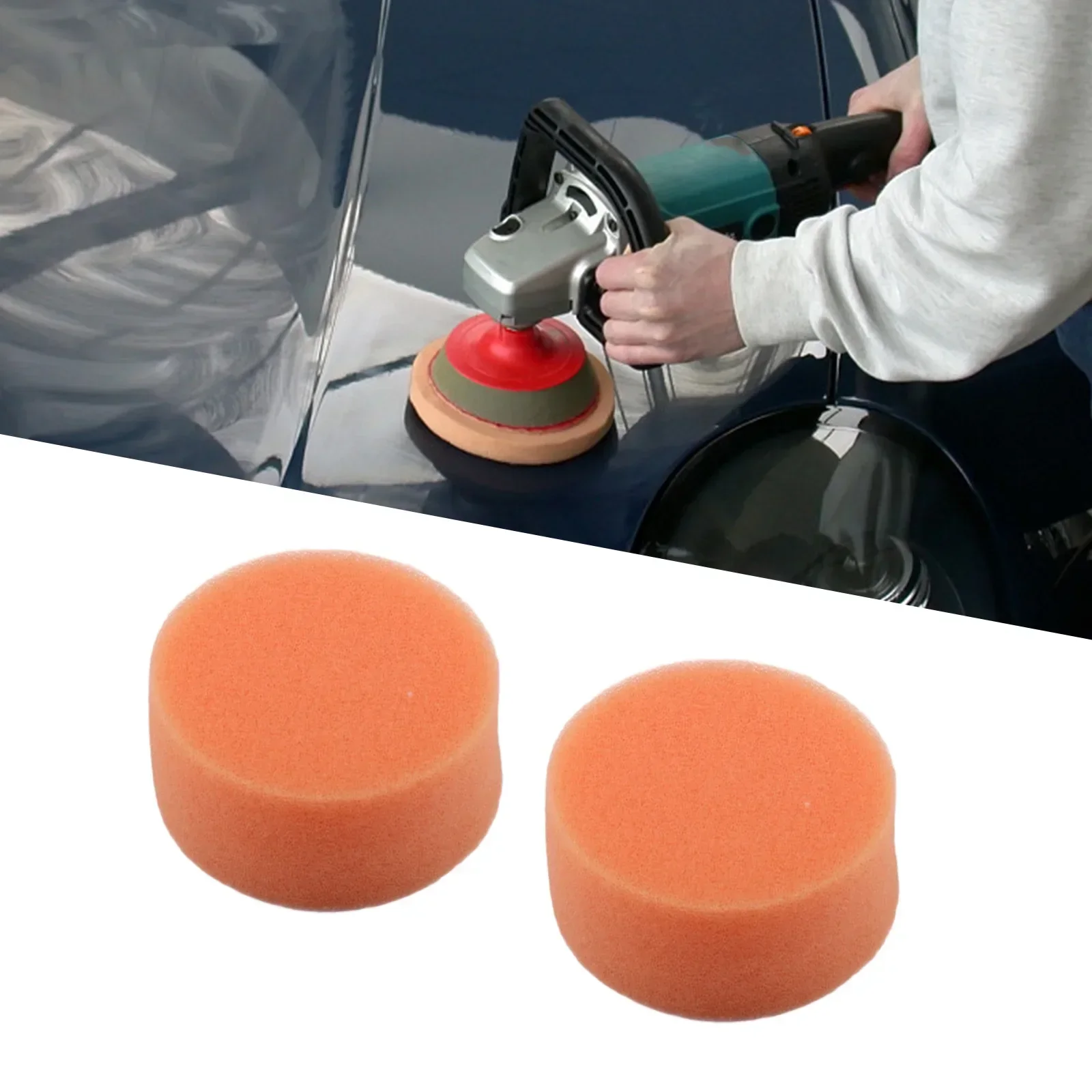2pcs Car Polishing Buffing Pad 2-7inch Buffing Waxing Sponge Wool Wheel Polishing Pad Flat Sponge Polisher Clean Disc Tools