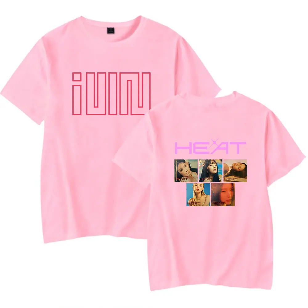 

I-DLE Merch kpop new album heat T-Shirt men crewneck short sleeve tee women unisex music fans pop Top