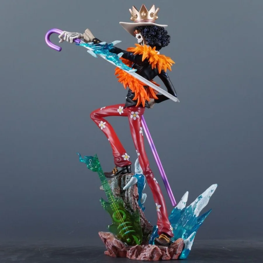 33cm/12.99inch One Piece Figure BROOK Action Figures Anime Pvc Burukku Statue Desktop Ornamen Collection Model Toys for Gifts - view 6