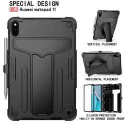 Cover for Huawei MatePad 11 2021 Case Shockproof PC+Silicon Tablet Stand Case for MatePad 11 DBY-W09 10.95 Inch Funda Coque