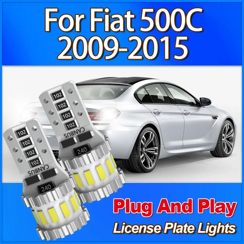 

T10 3400LM Super Bright License Plate Light 6W Small Lights 12V Canbus No Error For Fiat 500C 2009 2010 2011 2012 2013 2014 2015