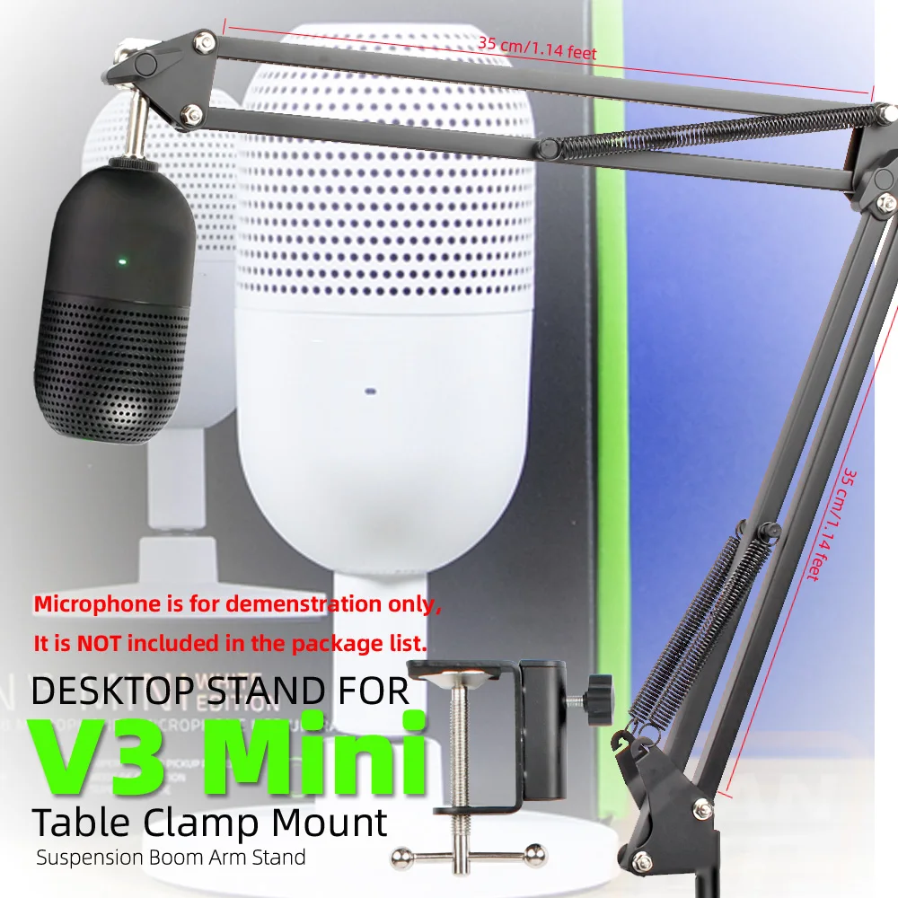 For RAZER SEIREN V3 V 3 Mini Microphone Stand Tabletop Boom Arm Mic Cantilever Bracket Desk Top Support Mount Rod Mike Holder