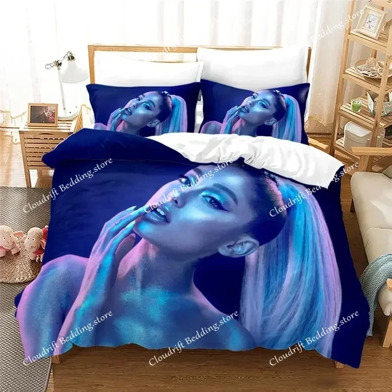 Fashion Sexy Girl Ariana Grande Bedding Set Boys Girls Twin Queen Size Duvet Cover Pillowcase Bed Kids Adult Home Textileextile0