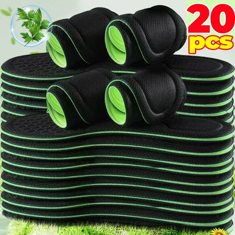 2/20pcs 5D Unisex Memory Foam Orthopedic Insoles Deodorizing Insole for Shoes Absorbs Sweat Soft Antibacterial Shoe Accessories