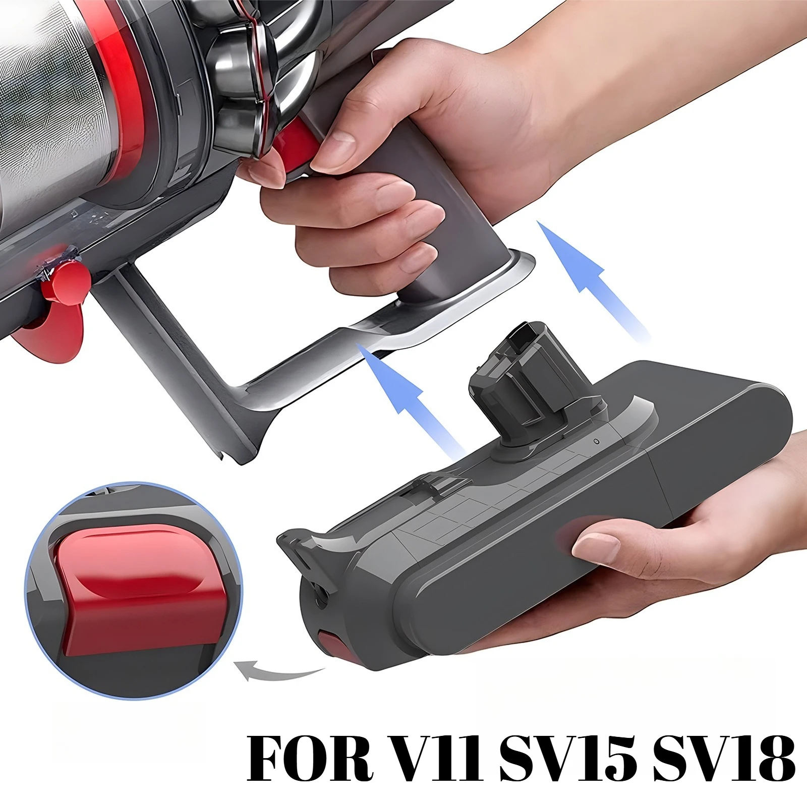

25.2V 5.0Ah Replacement Battery for Dyson V11 SV15 SV18 High Capacity Li-ion Battery Pack for Cordless Stick Vacuum Cleaner