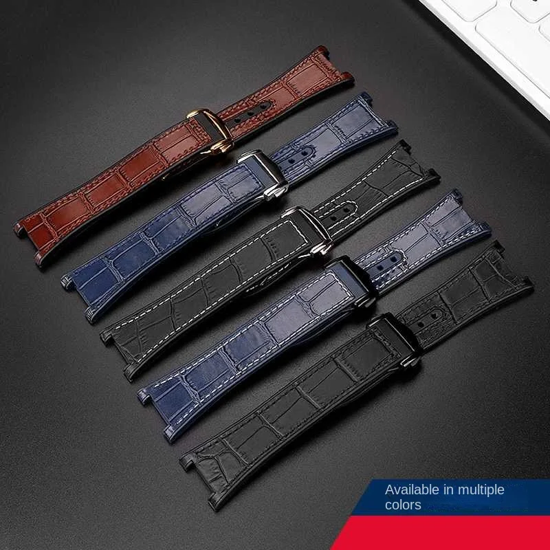 For Omega Constellation 41mm Watch Strap Manhattan 39mm Series Cowhide Layer Rubber Bottom Male Observatory Watchband 25*14mm