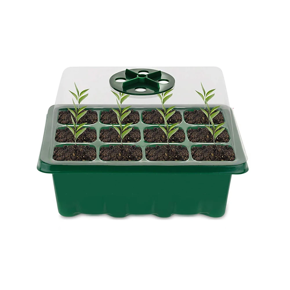 Bandejas de inicio de semillas con luz de cultivo, Kits de Inicio de siembra con cubierta de cúpula de humedad, bandejas de germinación de plantas de jardinería interior
