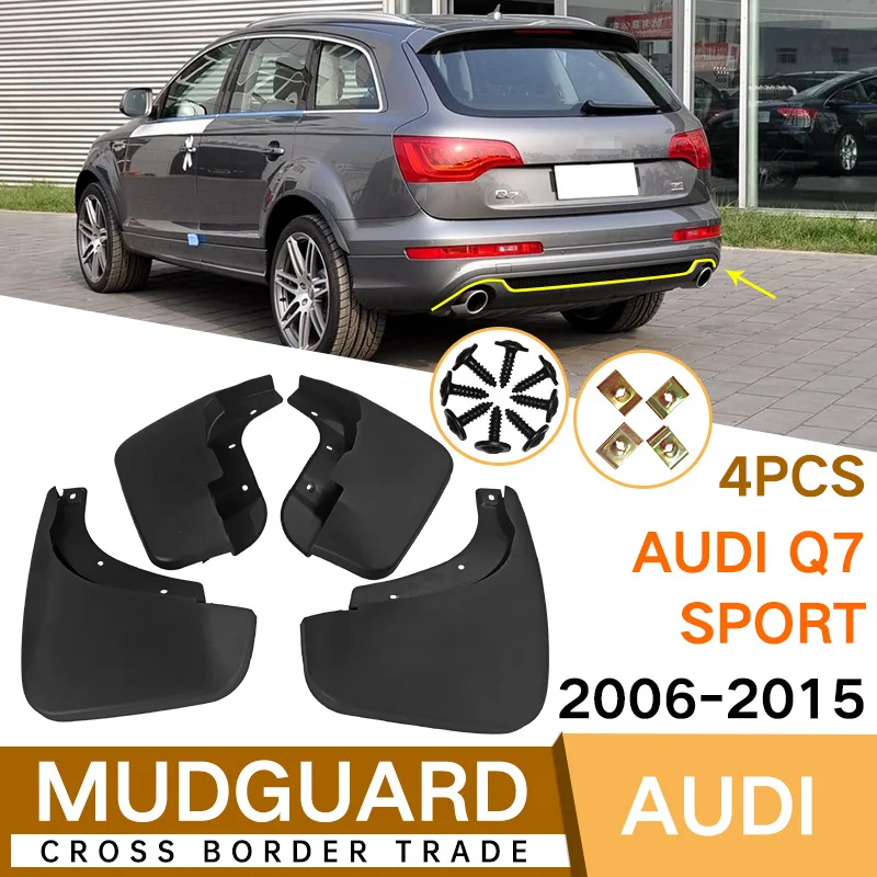 

MudFlaps FOR AUDI Q7 Sport 2006-2015 Car Splash Guards Fender Set Parts Front Rear Mud Flaps Automotive Accessories