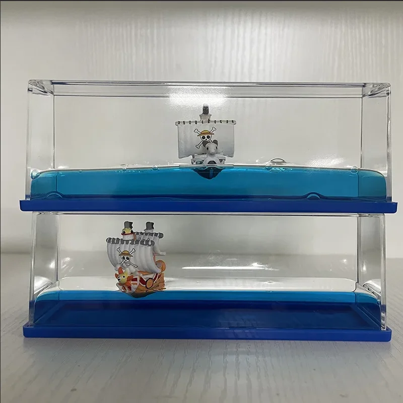 One Piece Thousand Sunny Flüssigkeits-Schiffsmodell in Flasche Mini Piratenboot Schreibtisch-Deko Anime-Sammlerstück Geschenk – Detail 5