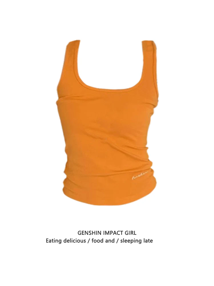 Top corto sin mangas de cintura alta con bordado estilo chino simplificado, ajustado, para trabajo, moda de verano, nueva lle...
