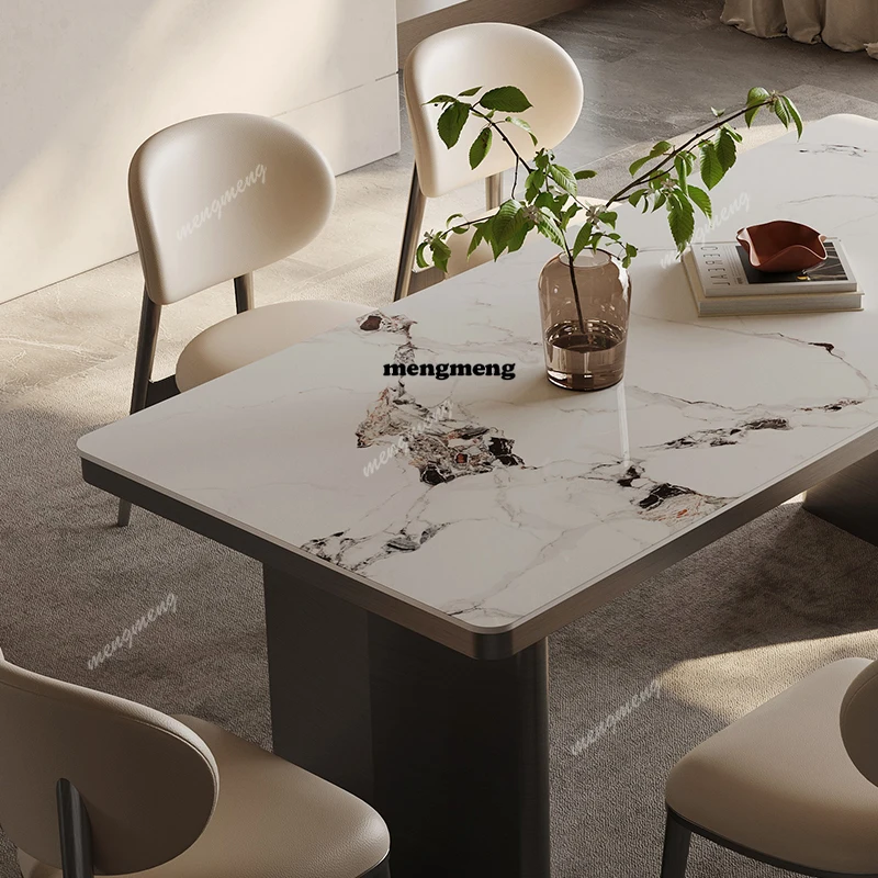 Italian High Quality Dining Table Light Luxury Modern Aesthetics Comfortable Designer Restaurant Table Muebles Home Furniture