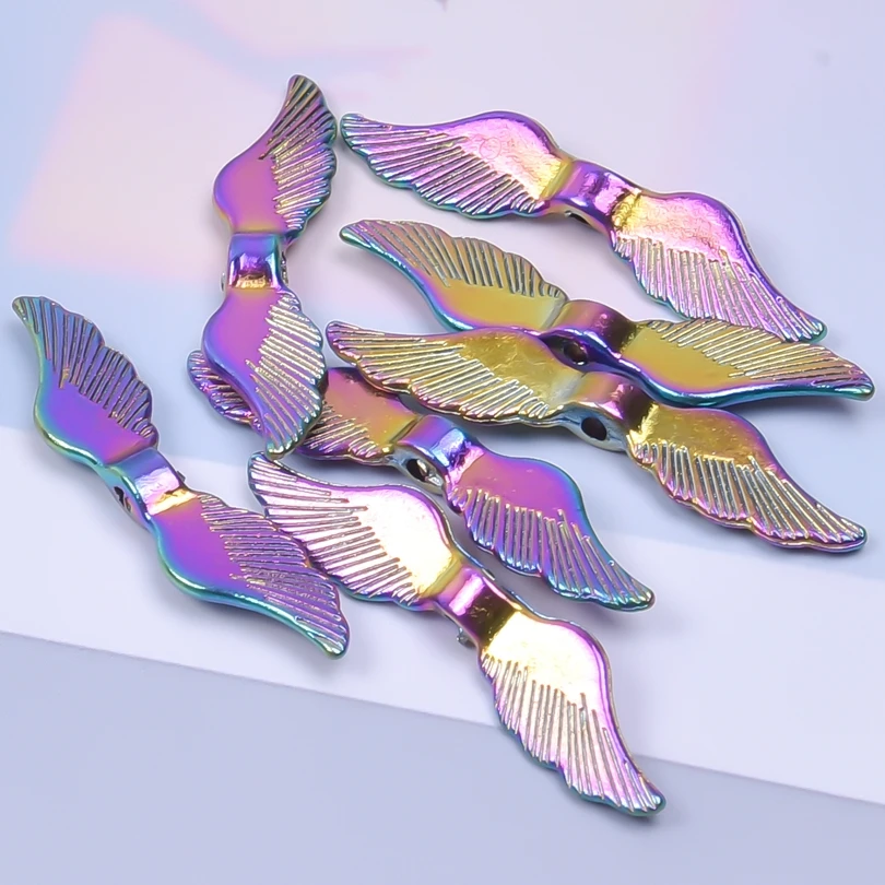 10 قطعة/الوحدة خمر لطيف الحارس أجنحة الملاك فاصل ثقب الخرز السحر ل القلائد اليدوية أقراط مجوهرات اكسسوارات صنع #4