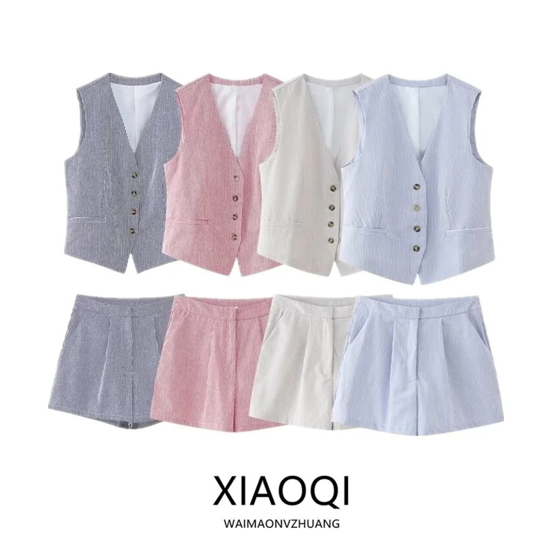 

Spring 2024 Women's Faion Slimming High Waist ort Set Versatile Design Casual Comfortable Sle for Younger Women