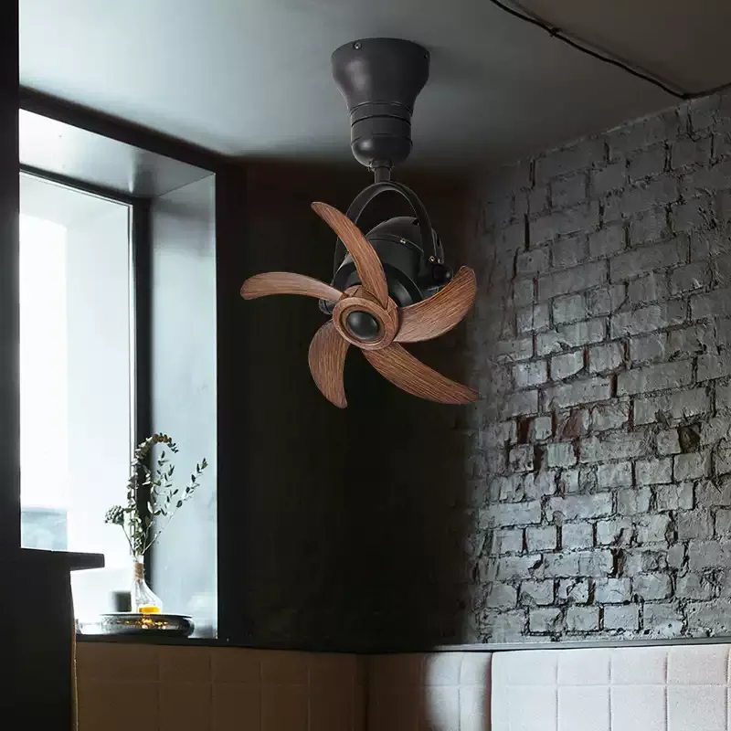 Small Ceiling Fan with A Moving Head Industrial Bar Wall Mounted Dual-purpose Large Air Volume Lightless Ceiling Fan