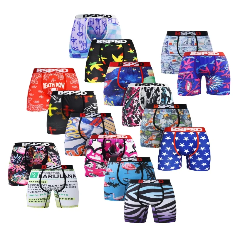 

Men's Underwear Boxers 1Pcs Sexy Breathable Men Panties Underwear Panties Boxer Briefs Boxershorts Plus Size S-XXL Mens Trunks