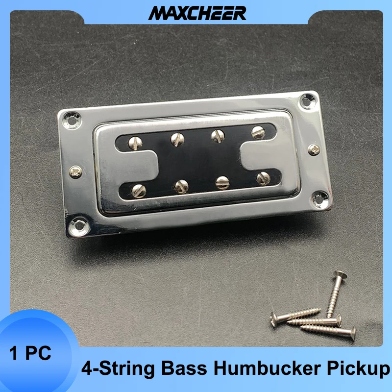 

Mini Style Two Line 8 Holes 4-String Electric Bass Humbucker Pickup Neck/Bridge Pickup (The Neck and Bridge are Universal)