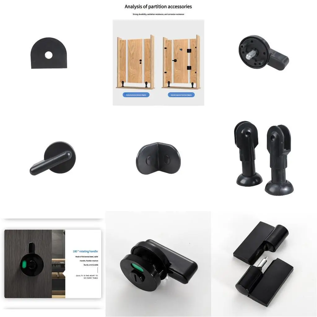 

652F Protective Bathroom Stall Support Brackets & Strong Legs Easy to Use for Commercial Restrooms Furniture Installation