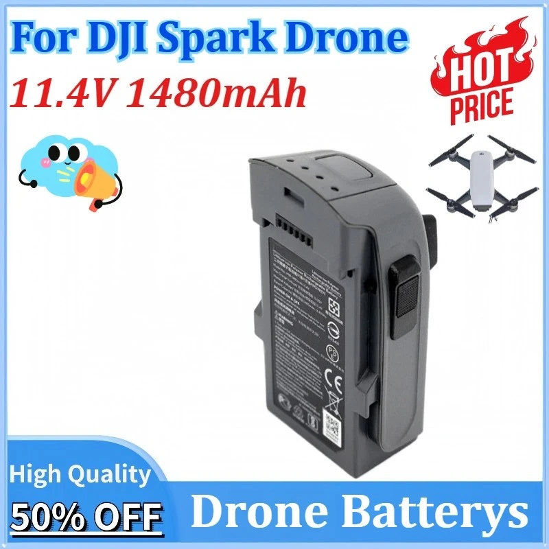 

Newly Upgraded Drone Battery 11.4V 1480mAh for DJI Spark Drone UAV Rechargeable Battery Accessories