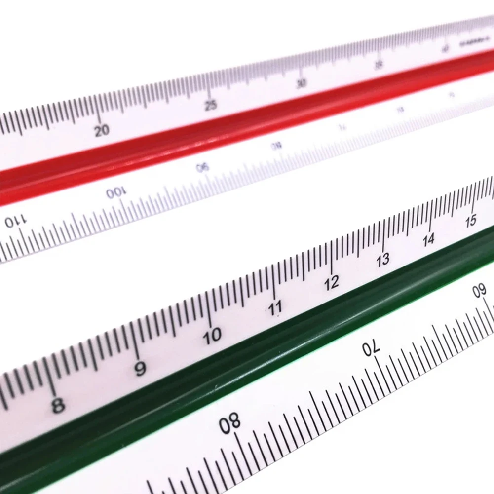 

Angle Ruler Tri Ruler Precision Drawing 1pc 30cm Clearly Marked Color Coded Specialty Plastics Engineers Architects