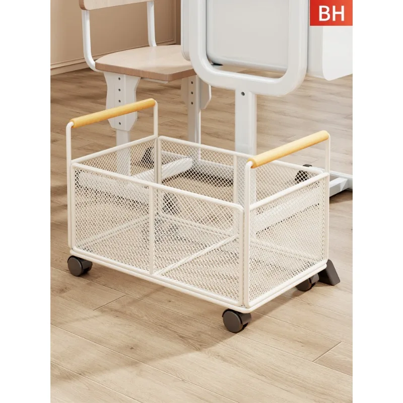 Storage box, classroom, student schoolbag, textbook, large-capacity bookcase, floor-to-ceiling with pulley next to the desk