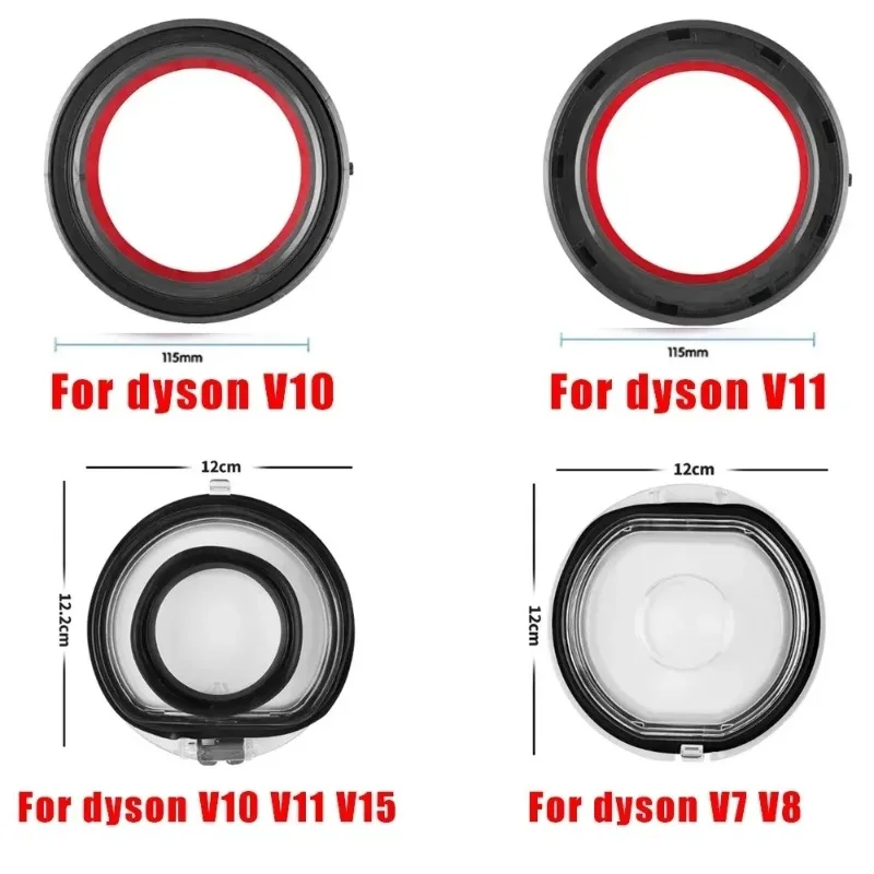 Bottom Lid For Dyson V6 V7 V8 V10 V11 V12 V15 Vacuum Cleaner-Top Fixed Sealing Ring Of Dust Bin Replacement Dust Lid Parts