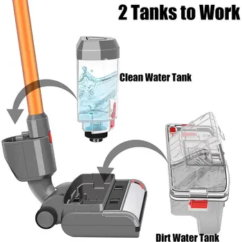 Mokré a suché drhnoucí kartáče pro elektrické košťátka Dyson V15 V11 V10 V8 V7, vybavené čisticí a odpadní nádrží 10 nejlepší prodej limpiacristales dyson - №3