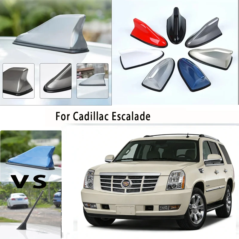 

For Cadillac Escalade Car Roof Top Mount Shark Fin Aerial Antenna Toppers Auto Radio AM FM Antenna Signal Amplifier Aerial