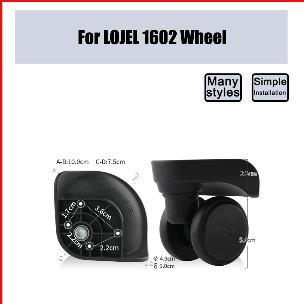 

For LOJEL 1602 Trolley Case Wheel Pulley Sliding Universal Luggage Wheel Silent Smooth Wear-resistant Accessories Caster Wheels