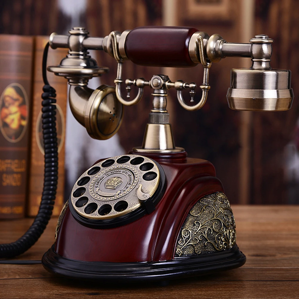 Rotary Dial Phone Retro Rotary Dial Vintage Telephone Victorian Home Desk Old Fashioned Telephone Decor