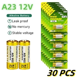 30PCS 12V Alkaline Battery A23 23A 23GA A23S E23A EL12 MN21 MS21 V23GA L1028 GP23A LRV08 for Remote Control Doorbell Dry Cell