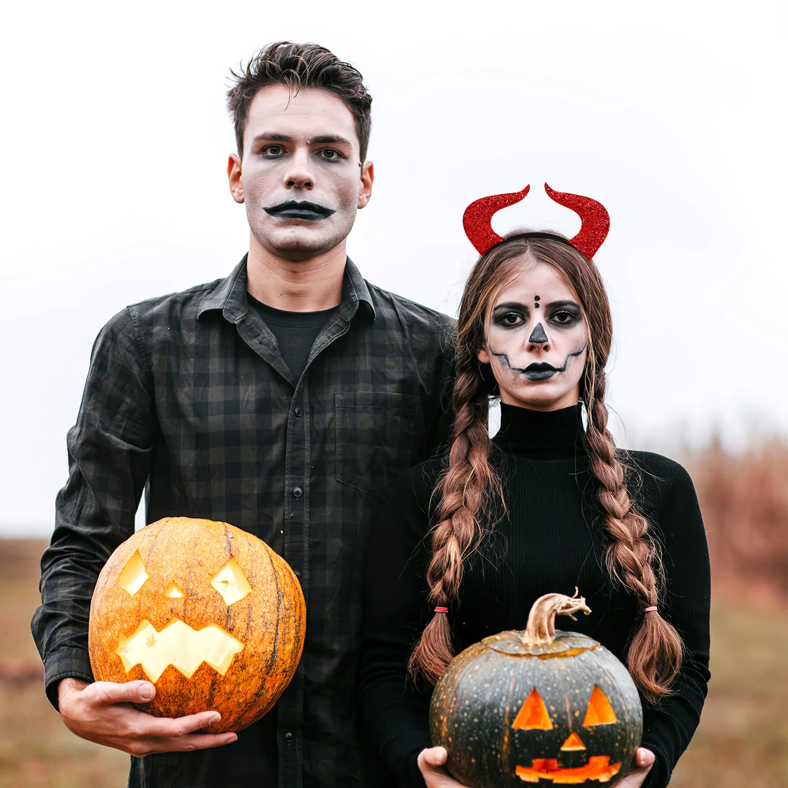 

Повязка на голову демона на Хэллоуин, мягкая, приятная для кожи ткань, вечерние аксессуары для косплея для всей семьи, одинаковые костюмы