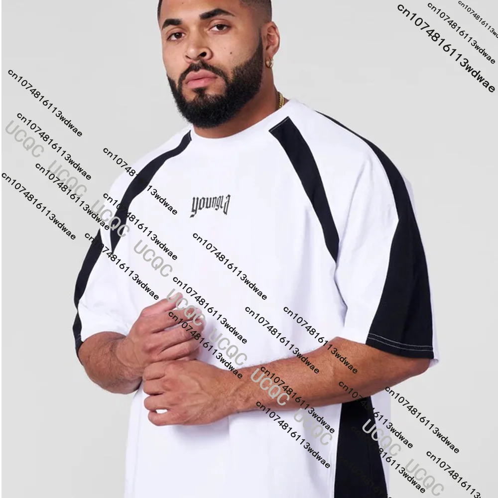 النمط الأمريكي الجديد الرجال المتضخم تي شيرت الركض رياضة العضلات الرياضة اللياقة البدنية التمويه الربط مطبوعة قصيرة الأكمام رداء علوي غير رسمي