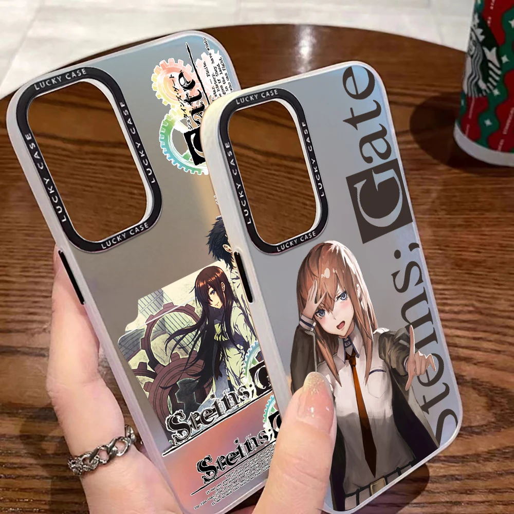 Steins Gate Game Phone Case for Xiaomi Redmi 12C 10 10C 9 9A 9C 9T Note 12 11 10 8 7 Pro K40 A1 5G Matte Gradient Luxury Cover