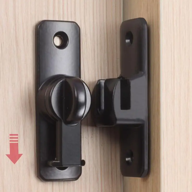 Sliding Door Lock Buckle Hasp Door Bolts Anti-theft Buckle Free Punching Door Gate Latch Protection Tool For Shutters Shed Room