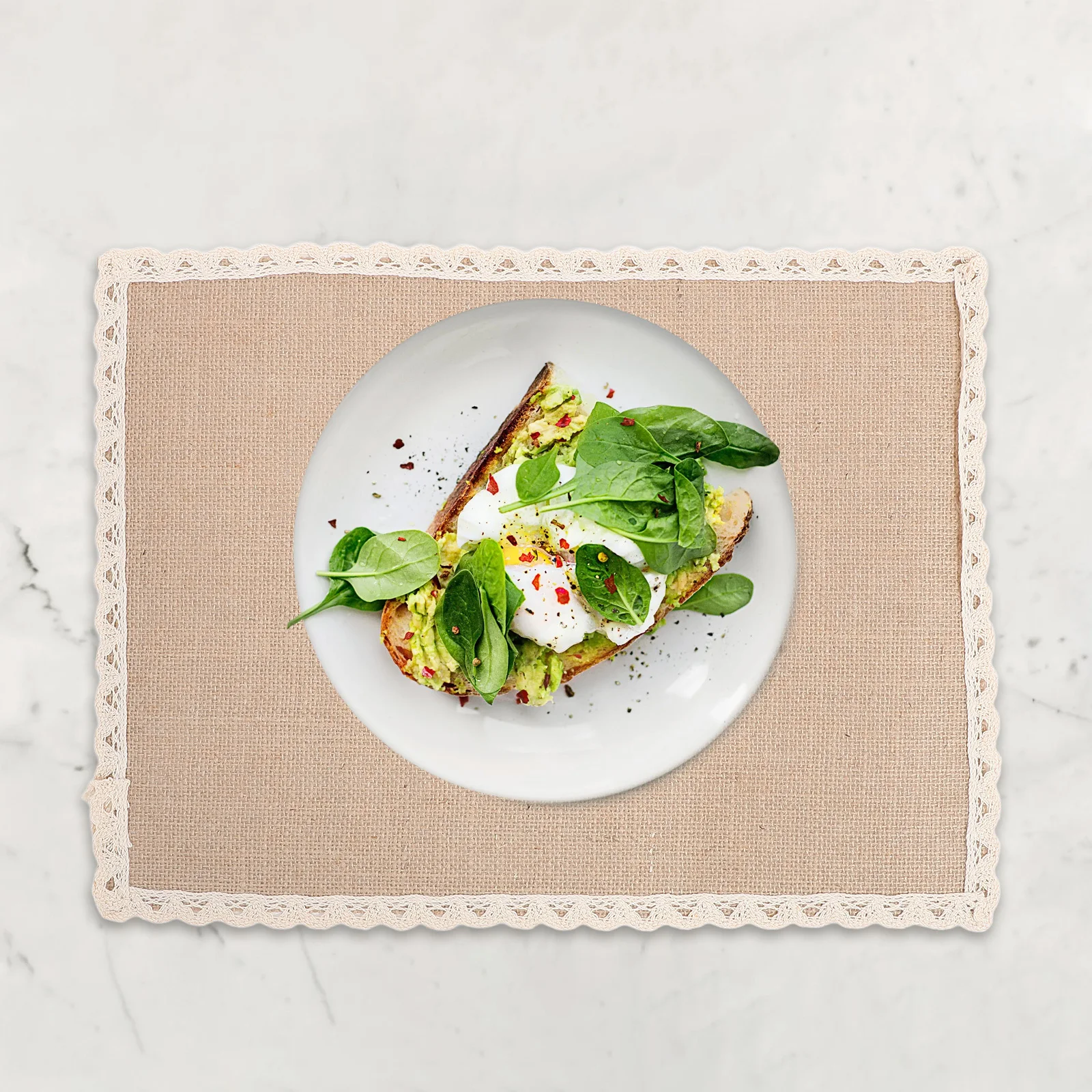 8 قطعة المفارش الجوت الطبيعي مستطيل 30x40 سنتيمتر الخيش الدانتيل حافة طاولة طعام المطبخ حفلة الجدول حامي الحصير