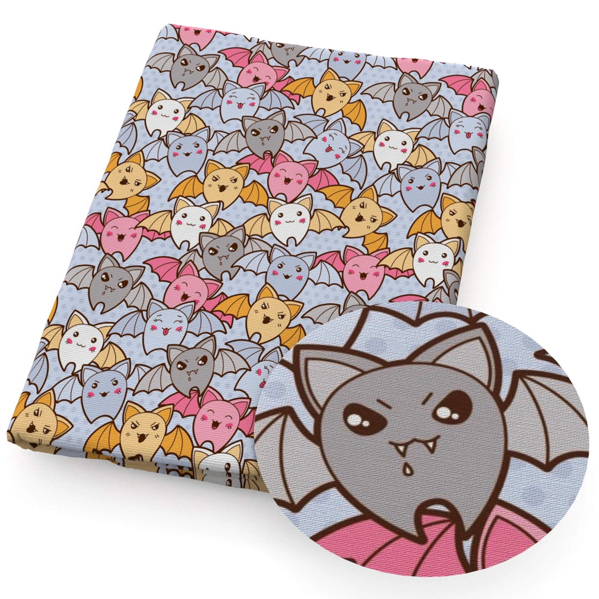 50*145 أو 50*45 سنتيمتر الخفافيش هالوين نسيج القطن النقي/البوليستر لخياطة الأنسجة اللحف الأقمشة التطريز المواد DIY بها بنفسك اليدوية