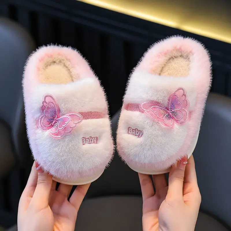 2025 جديد الطفل النعال القطن الحراري الخريف الشتاء سميكة عدم الانزلاق داخلي في الهواء الطلق الاطفال أحذية الأحذية الدافئة #4