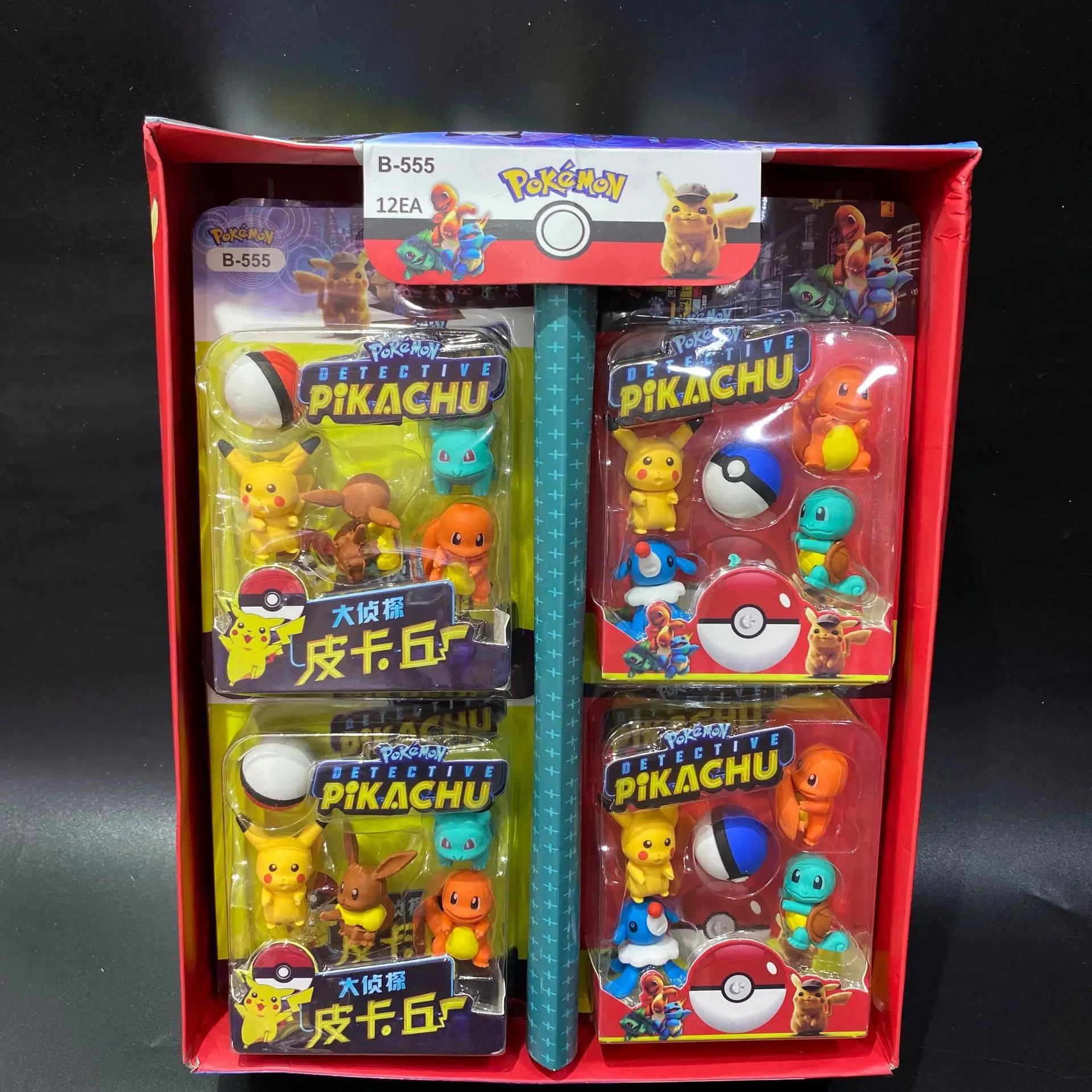 Pokemon 3D Gomma Carino Grande Detective Pikachu Gomma Piccolo Drago di Fuoco Jeni Tartaruga gomma Scuola Materna premio regalo per bambini