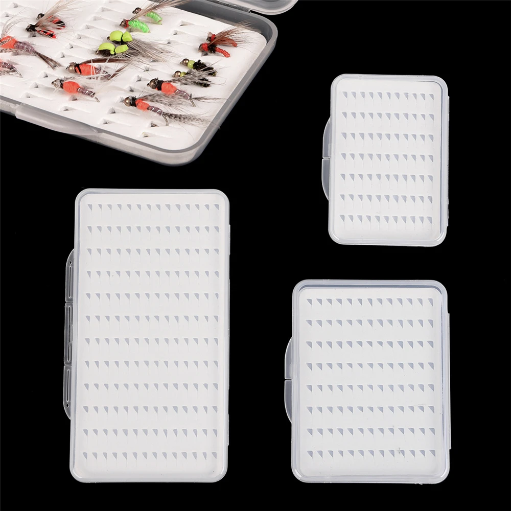 3 Size Transparent Ultra-Thin Fishing Fly Box Midge Nymph Flies Trout Fishing Hook Lures Bait Storage Box Case Container Tackle