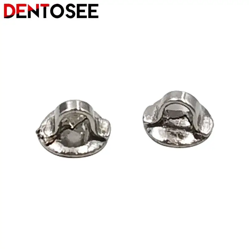 10Pcs/pack Dental Orthodontic Mesh Lingual Buttons Bottom Perforated Connection Tongue Side Buckle Dental Consumables