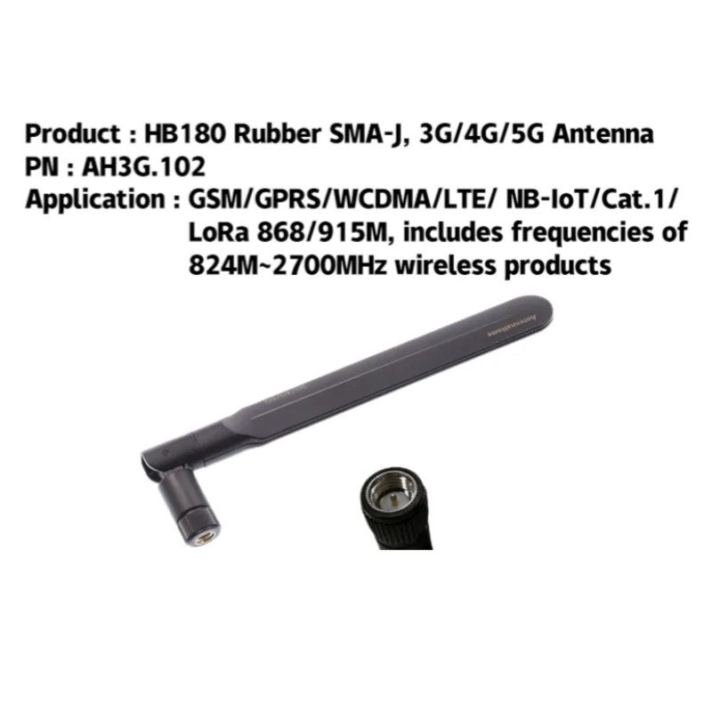 AntennaHome 2pcs 3G/4G/5G Antenna,Telecommunication for GSM/GPRS/WCDMA/LTE/NB-IoT/Cat.1/LoRa,include freq of 824M~2700M AH3G.102