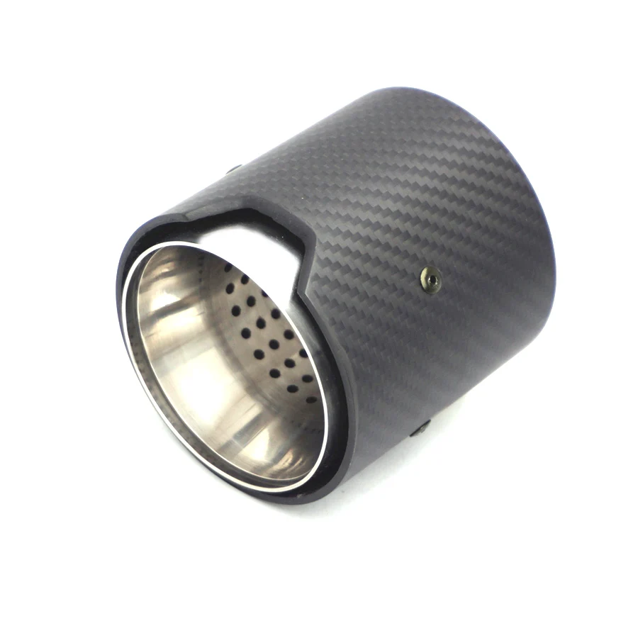 2 Pieces 63MM Air inlet OD 93MM OUT Matte Carbon Fiber Exhaust tip For BMW M2 F87 M3 F80 M4 F82 F83 M5 F10 M6 F12 F13 X5M X6M