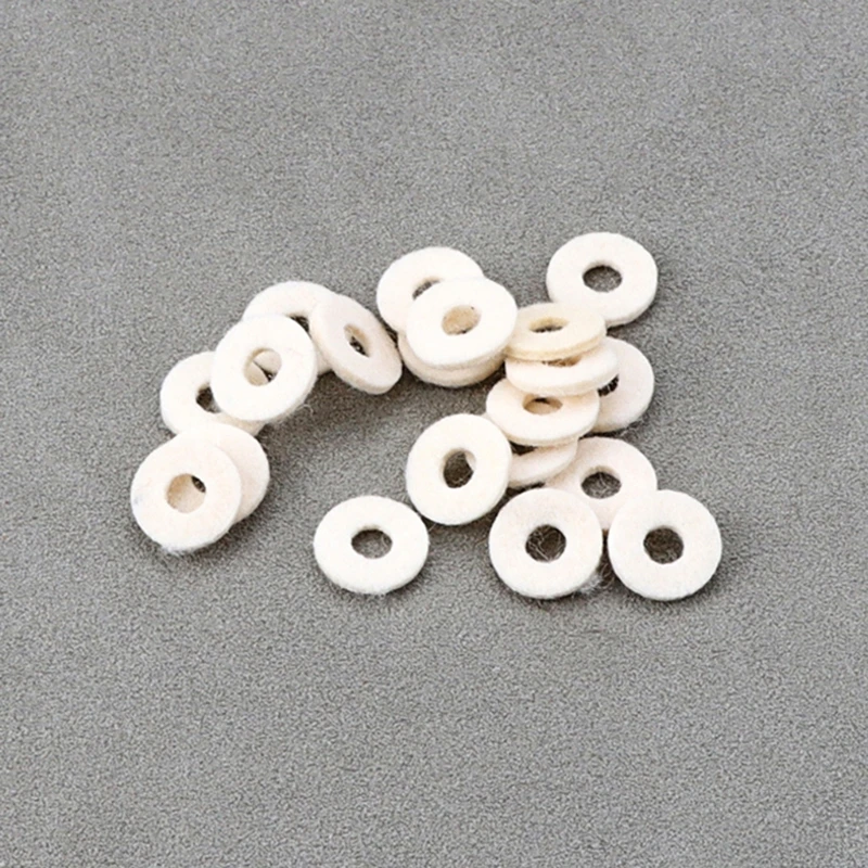 20Pcs Trumpet Valves Felt Washers Cushion Trumpet Top Felt Pads Replacement 69HD