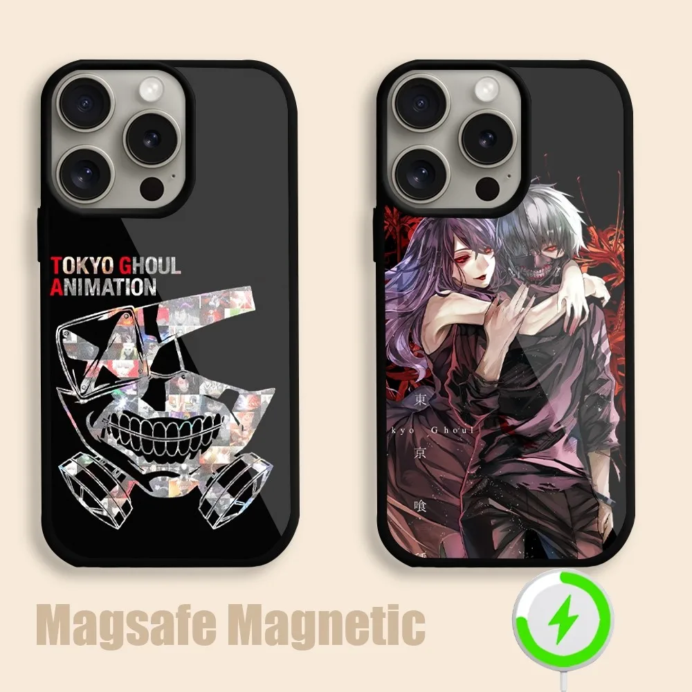 BiliBilil Anime Tokyo Ghoul  Phone Case For iPhone 15 14 13 12 11 Pro Max Plus Magsafe Magnetic Wireless Charging Cover